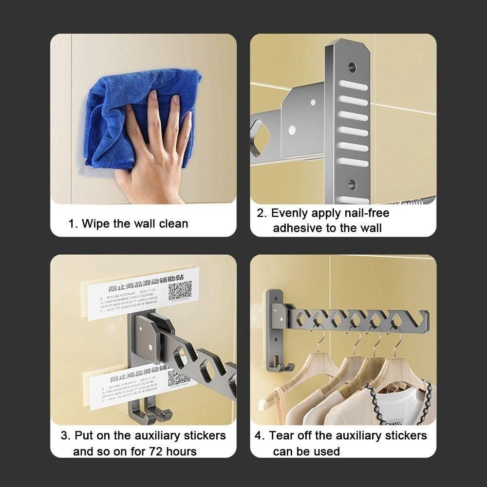 Складная сушилка для одежды, однорычажная штанга для сушки одежды в помещении, настенный держатель для вешалок