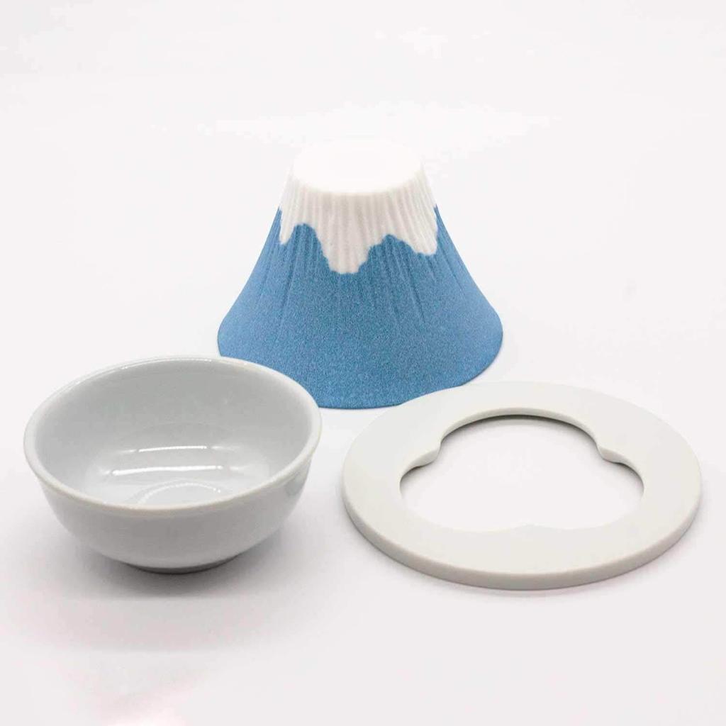 Фильтр-капельница для кофе COFIL Fuji с керамическим фильтром, специальным основанием и блюдцем, синяя 1390400501