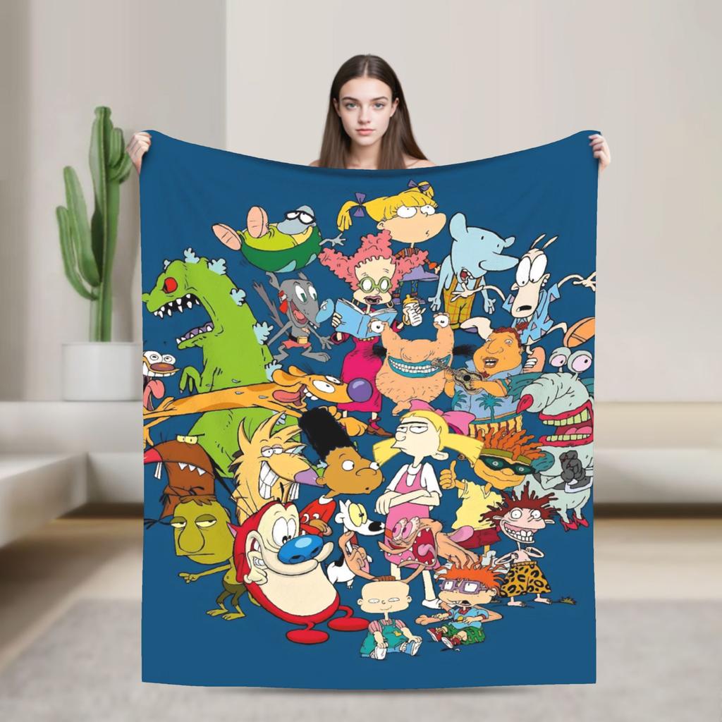 Rugrats Chuckie Finster Blanket Travel Flannel Throw Blanket For Outdoor Super Warm Custom Quality Bedspread Birthday Present