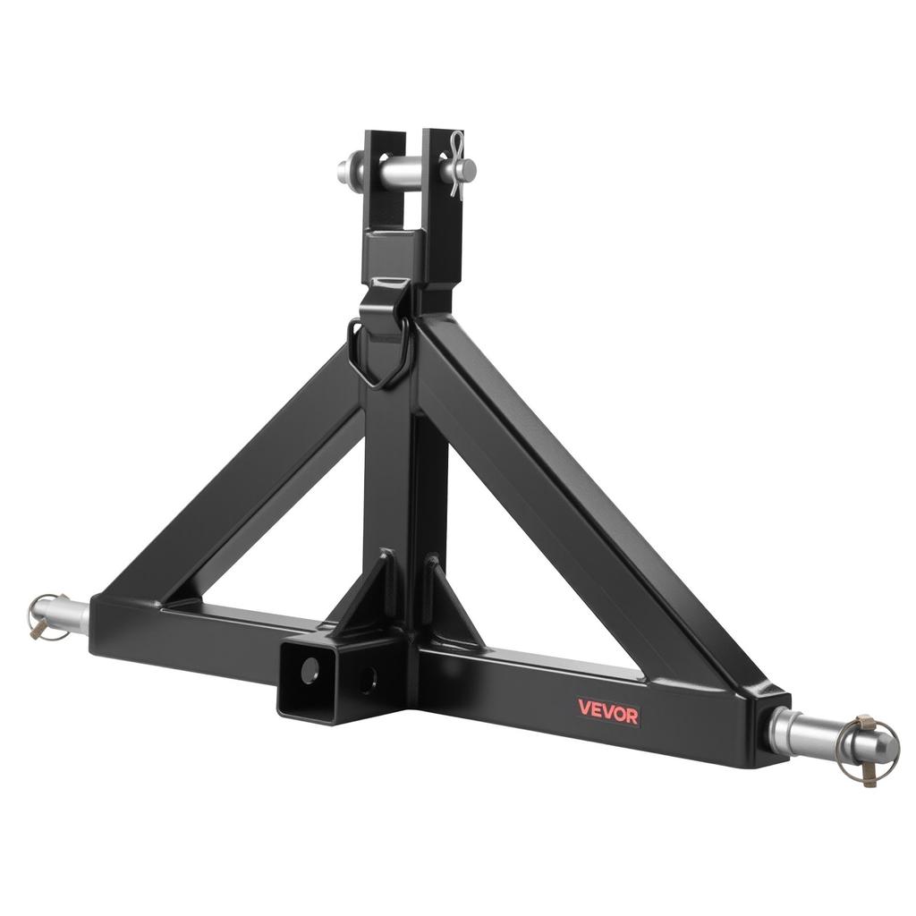 VEVOR 3 Point Hitch Receiver with 2 in Receiver, 3pt Quick Hitch Attachment, 3,000 lbs Capacity, Heavy Duty Tractor Tow Drawbar Adapter