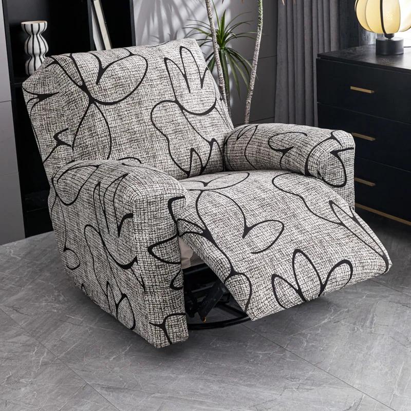Чехол на 1-местное эластичное кресло-реклайнер, раздельный чехол на диван, грязеотталкивающий чехол на одинарное кресло-реклайнер для гостиной El Banquet