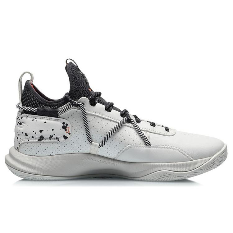 Li Ning Speed Team Повседневные Баскетбольные кроссовки с амортизацией, нескользящие, износостойкие, низкие, мужские, серебристо-белые ABPQ047-3