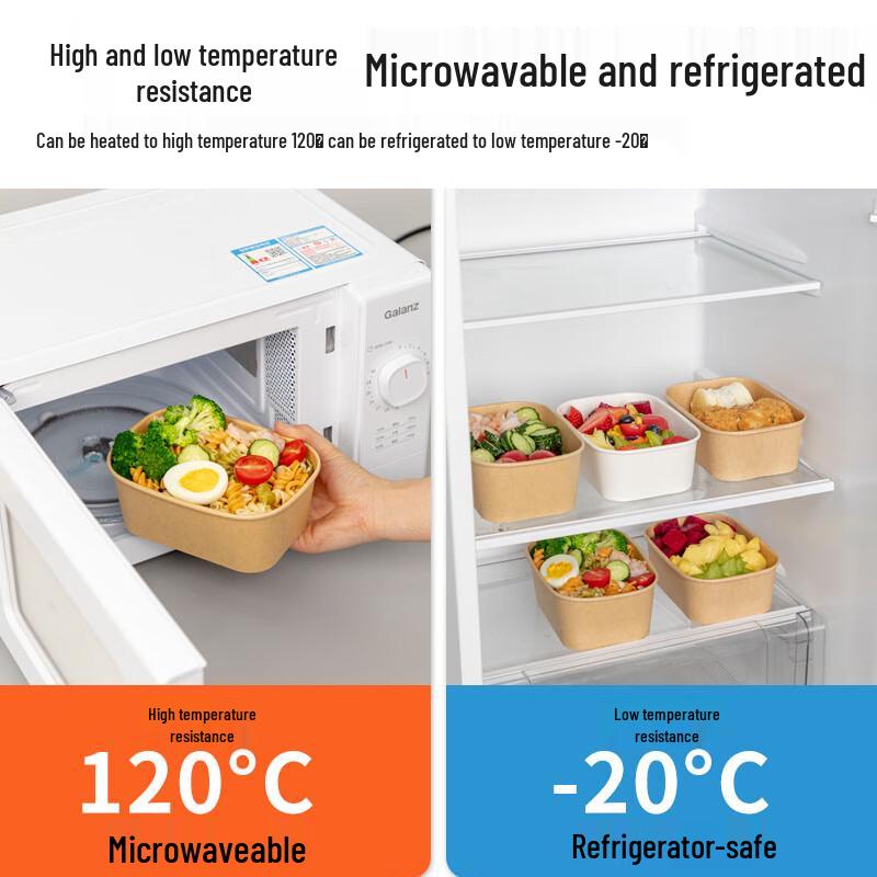 Disposable Kraft Paper Style Meal Boxes