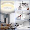 21 дюйм современный интеллектуальный потолочный вентилятор, лампа 80 Вт, декоративная лампа для спальни, бесшумный вентилятор, управление лампой по телефону с пультом дистанционного управления
