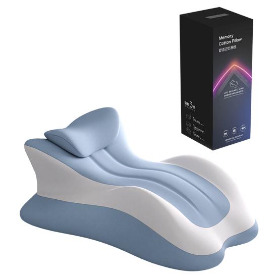 Couples Butt Cushion 3D Curved Wavy Back Cushion Multi-Position Support Memory Foam Wedge Pillow for Bed Lying And Sitting Couples Intimacy