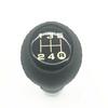 Black Leather 5-Speed Manual Aluminum Transmission Shifter Knob Car Accessories