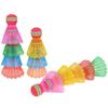 6Pcs Plastic Badminton Ball Sports Badminton Trainer Durable Colorful Badminton Shuttlecocks