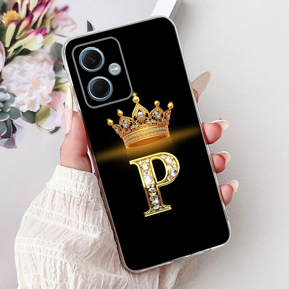 Чехол для Xiaomi Redmi Note 12 5G Милые Буквы Короны Прозрачный Силиконовый Мягкий Тонкий Чехол Для Телефона Redmi Note 12 Pro Plus