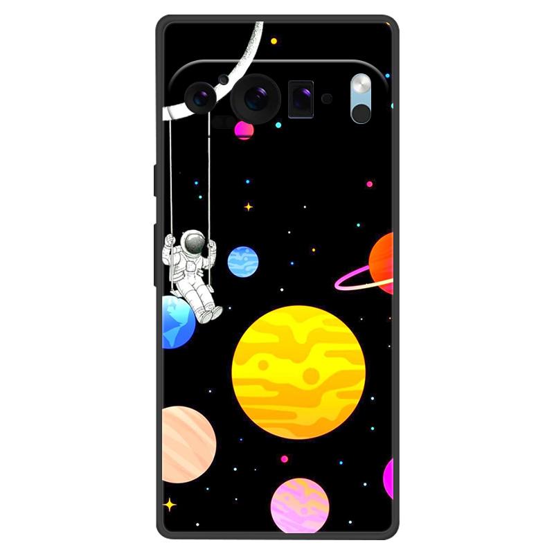 For Google Pixel 9 Pro XL Case Cool Painted Silicone TPU Soft Cover For Googe Pixel 9 9 Pro 8A Cases Black Protective Shells