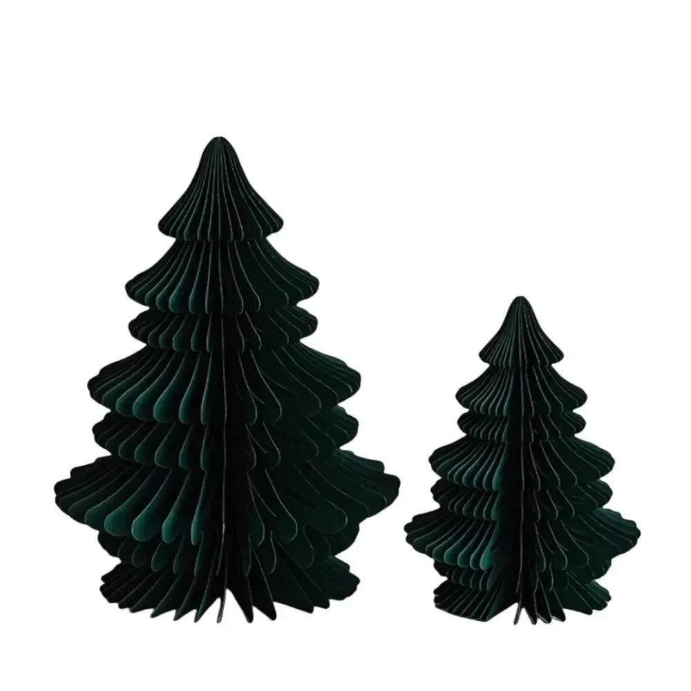 2 шт. Модный Рождественский Елочный Украшение 20/30 см 3D Бумажное Party Favors Мини Складная Рождественская Елка Настольный Декор Ручной Работы Медовая Сота