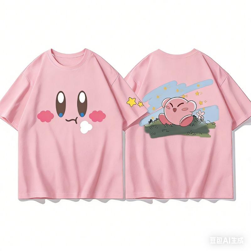 Youngsters' Summer Fashion Casual T-Shirt with Cute Duck Print, Comfortable Short Sleeve Crew Neck Tee for Boys and Girls