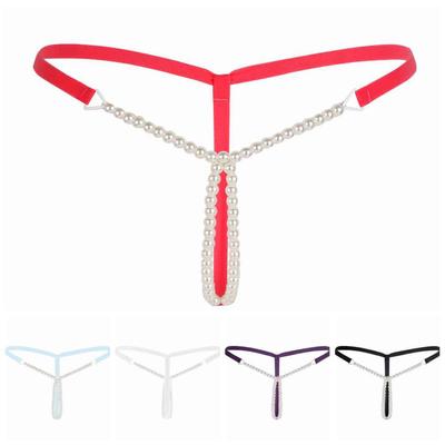 Женские массажные стринги с жемчугом, бикини, стринги, нижнее белье танга, нижнее белье, бандаж
