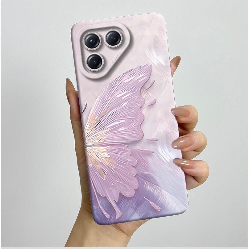 Чехлы Для Tecno Pova 7 Neo Чехол Эстетичный Цветок Бабочка Чехол для Телефона Жидкий Силикон Мягкий Бампер Ударопрочный Корпус 6,78 дюйма