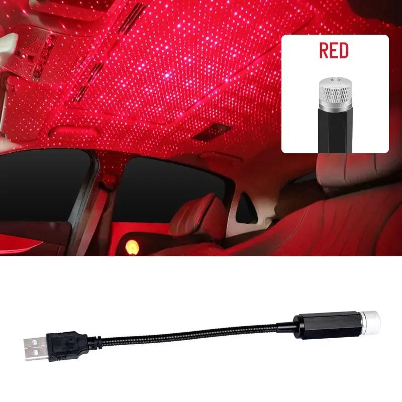 Светодиодный проектор звездного неба на крышу автомобиля - USB лампа для создания атмосферы галактики для украшения потолка автомобиля (регулируемый)
