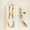 S925 Sterling Silver Rainbow Crystal Necklace & Women's Summer Dopamine Multi-Gem Choker