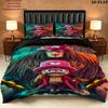 One Piece Pattern Bedding Quilt Set Quilt Cover Pillowcase Home Birthday Gift(1 * duvet cover + 2 * pillowcase, without core)