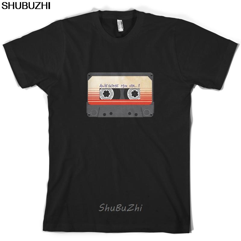 Awesome Mix Tape Vol.1 - Mens T-Shirt - 80's - Music - FREE UK P&P Cartoon t shirt men Unisex