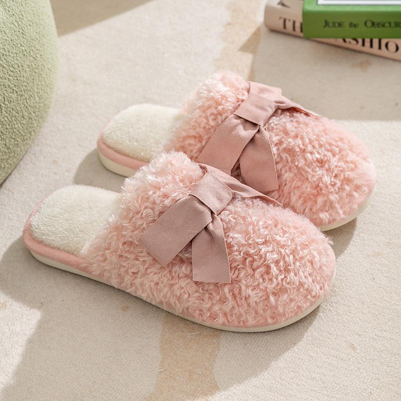 Домашние и уличные мужские и женские зимние домашние теплые пушистые тапочки для пар, плюшевая хлопковая обувь, женская обувь