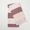 Turkey Striped Cotton Tassel Beach Towel for Adults