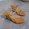 Fashion 2025 Classic Women's Narrow Band High Heels Sandals Summer Modern Shoes Open Toes Simple Office Sandals Sandalias De Mujer