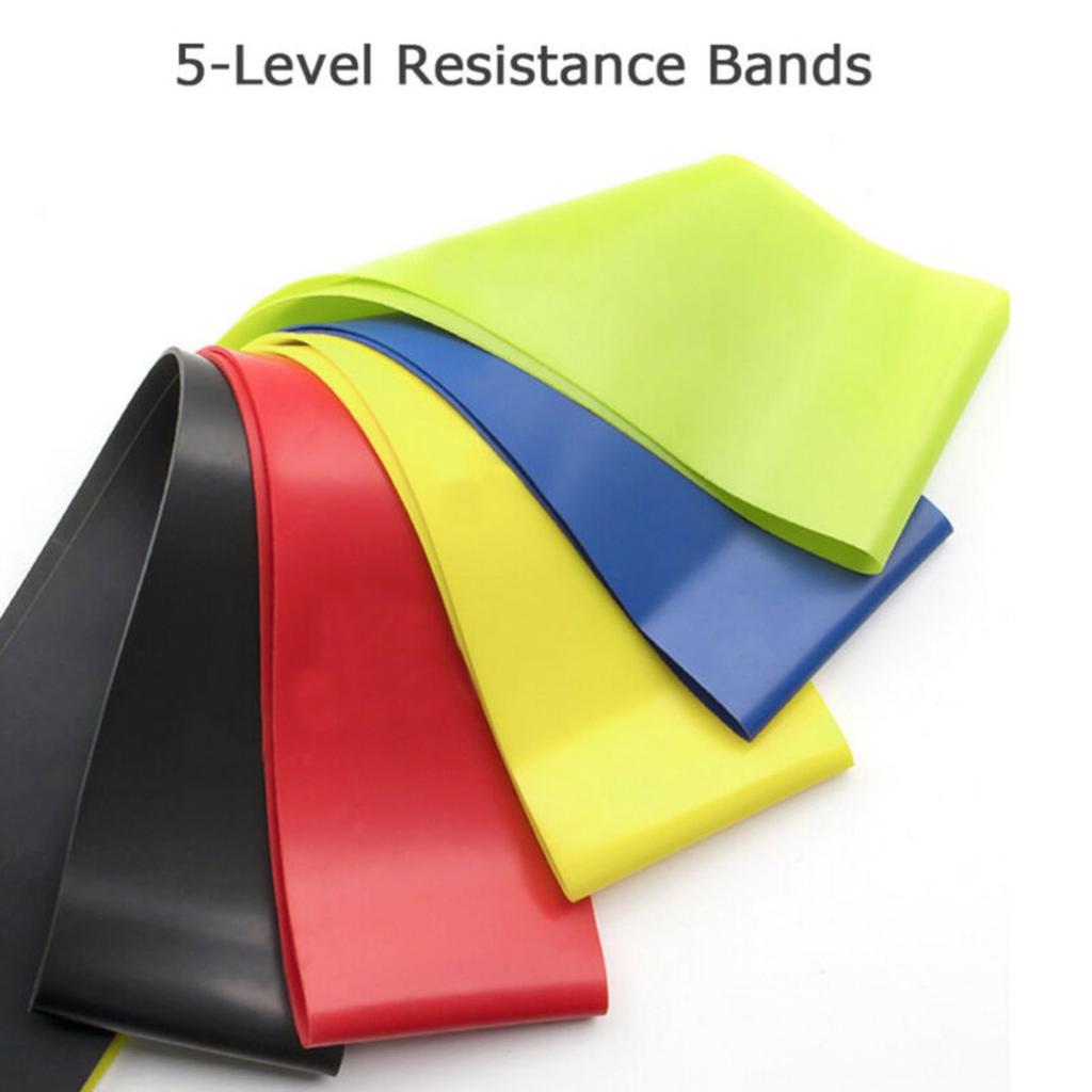 Maijiabao 5 шт. латексные растягивающиеся ленты, комплект для домашнего спортзала, фитнеса, йоги, ремни сопротивления