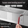Stainless Steel Square Tube Bending Ruler: 90° & 45° Arc Angle Marking Gauge