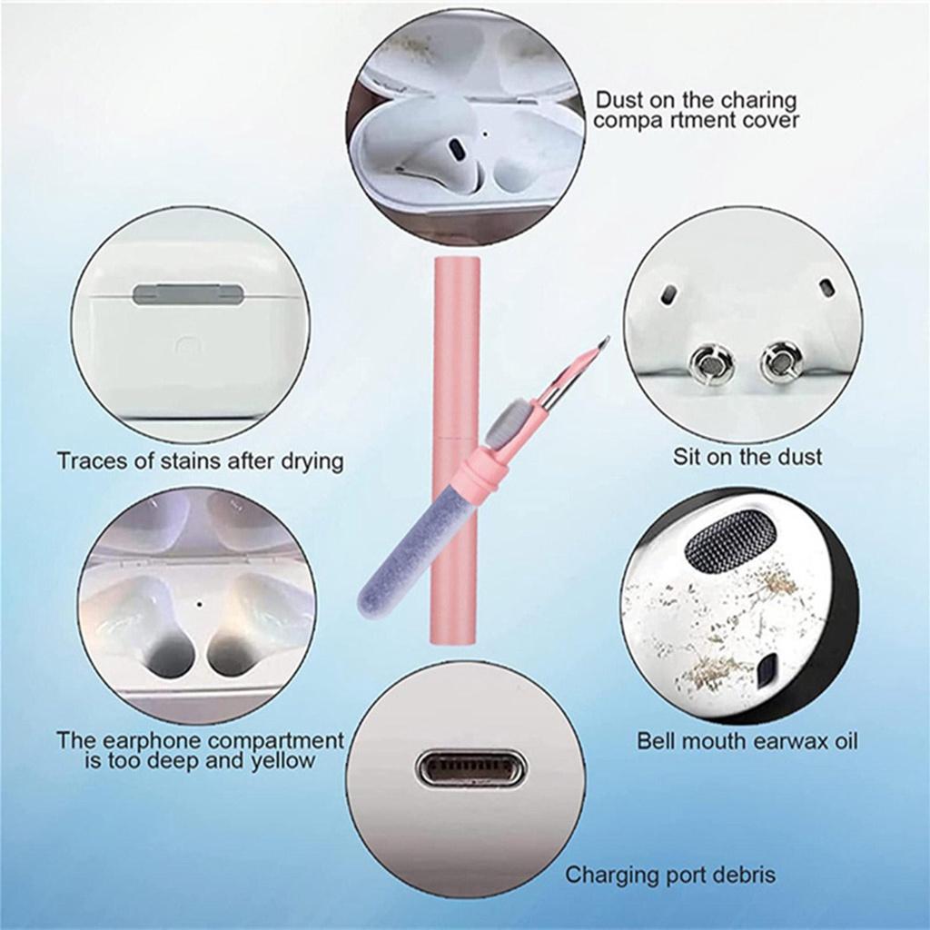 FONKEN Bluetooth Earphone Cleaner Kit for Earphone Case Cleaning Tool Brush Pen for Headset