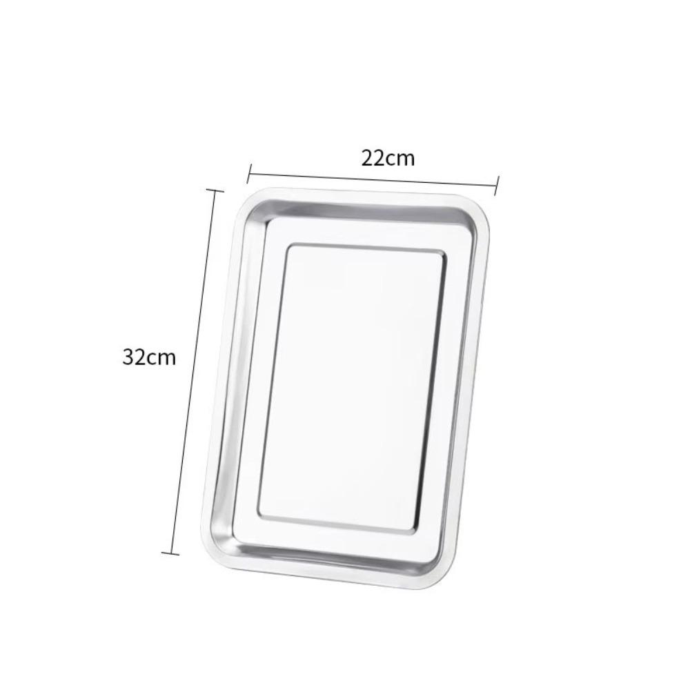 Stainless Steel Food Storage Serving Tray Rectangle Oven Trays  for Cooking Serving