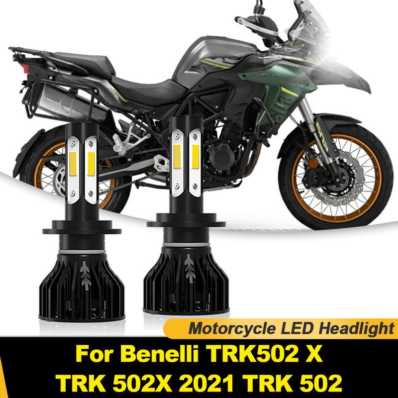 12V High Quality Motorcycle LED Headlight Bulb 20000LM Moto Light 6000K White For Benelli TRK502 X TRK 502X TRK 502