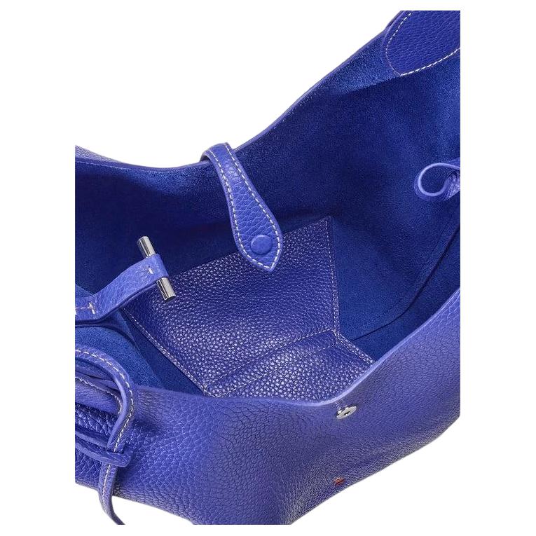 Polo Ralph Lauren Hammered Keychain Pendant Snap Closure Tote Bag Women tote bags Light-Blue 428938031009