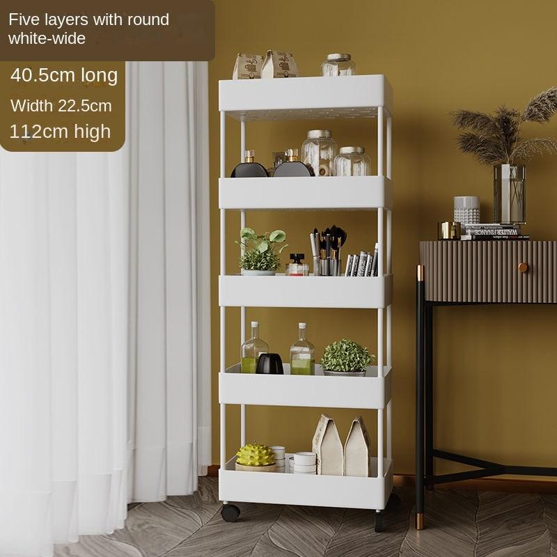 2/3/4-слойная стойка для хранения с узкими зазорами, полки для кухни, ванной комнаты, органайзер, мобильная тонкая тележка для хранения с колесной тележкой, экономия места