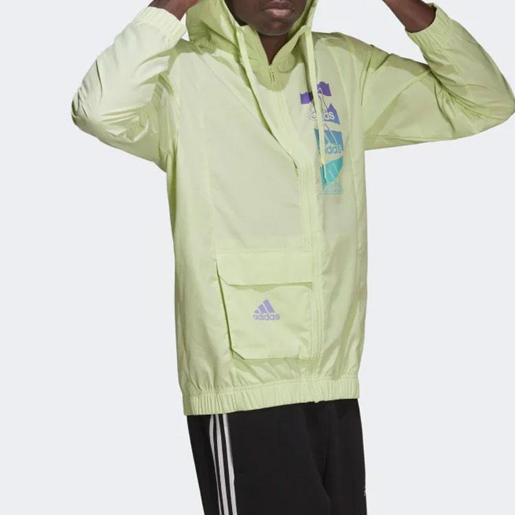 Adidas Jackets Men's Green Hooded Moderate Other HE4304