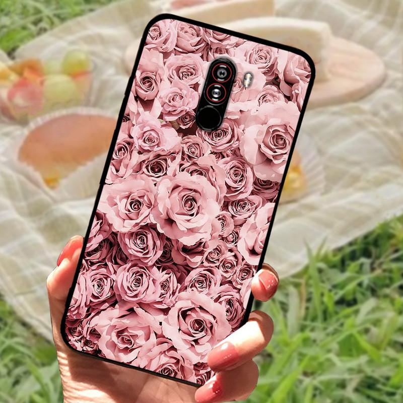 For Xiaomi Mi Pocophone F1 Case Cover PocoF1 Silicone Soft Marble Black Bumper Funda Coque for Xiaomi Poco F1 Poko Protective