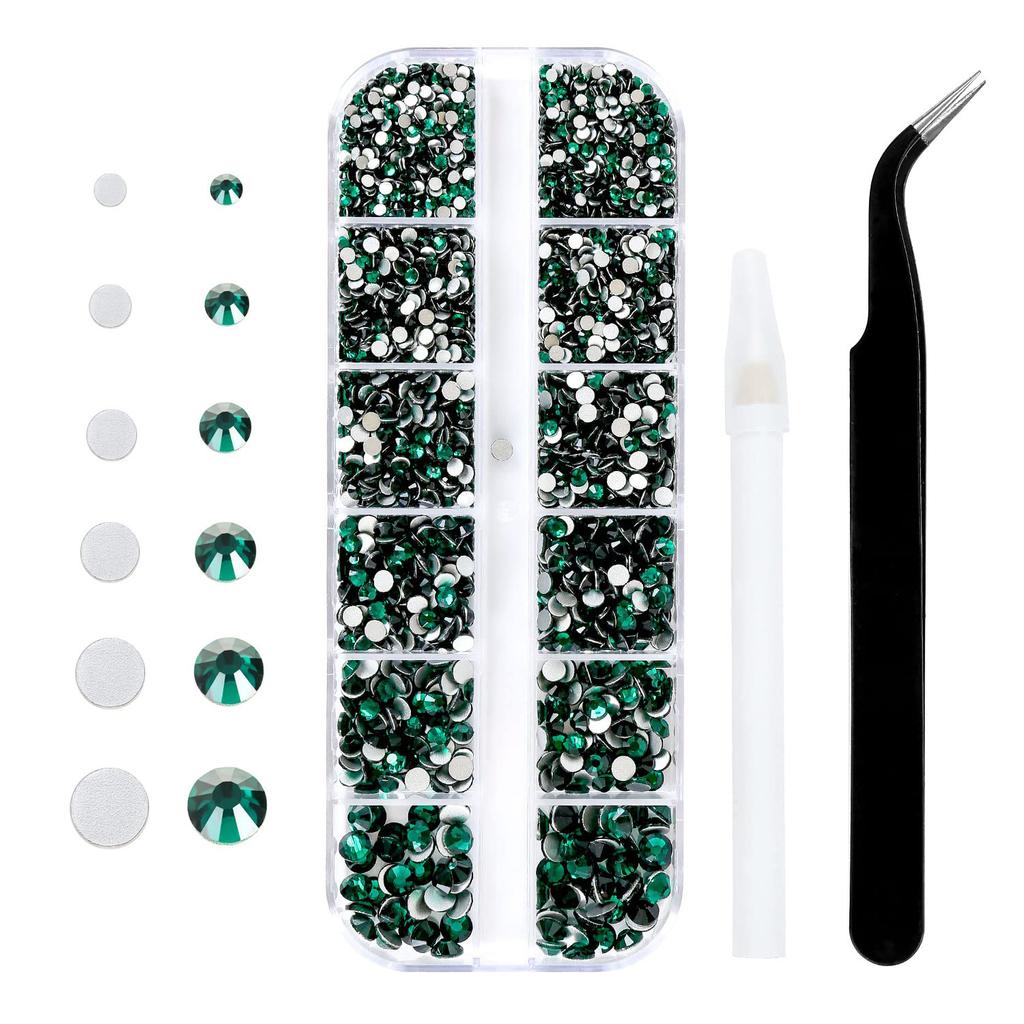 About 3000 Pcs Pearl+steel Balls Set Nail Charm White Half Round Pearl 1/1.2mm Steel Ball DIY Fairy Nail Art Jewelry Accessories