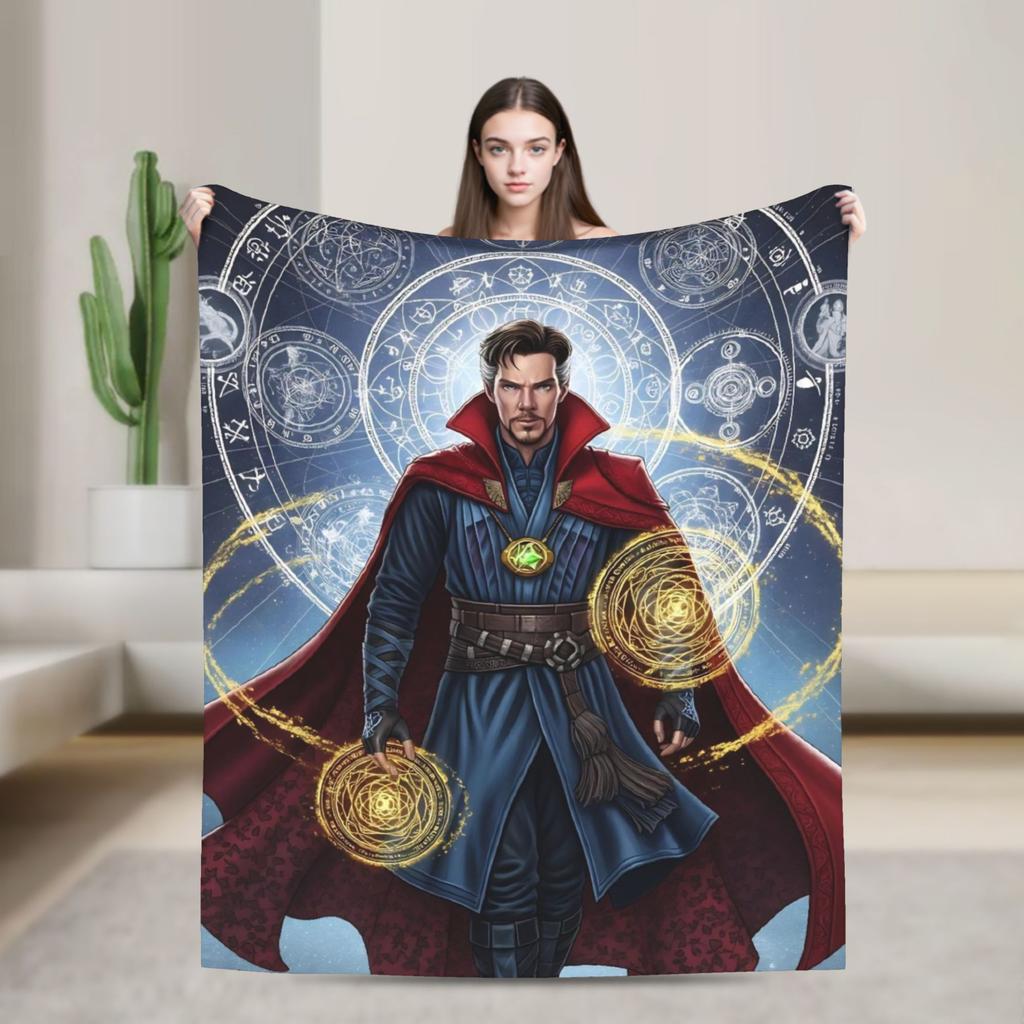 Doctor Strange Blanket Airplane Travel Flannel Throw Blanket For Couch Bed Warm Soft Custom Quality Bedspread Birthday Present