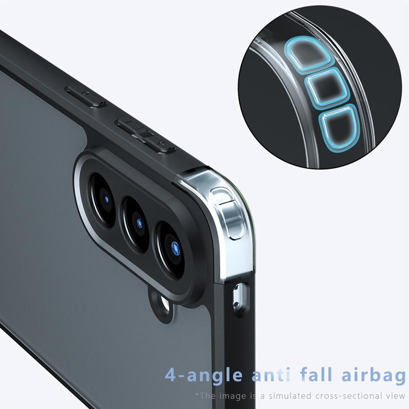 For Samsung Galaxy A57 5G Case Shockproof Frosted Skin Feel Matte PC+TPU Anti-fingerprint Transparent Cover for Galaxy A57