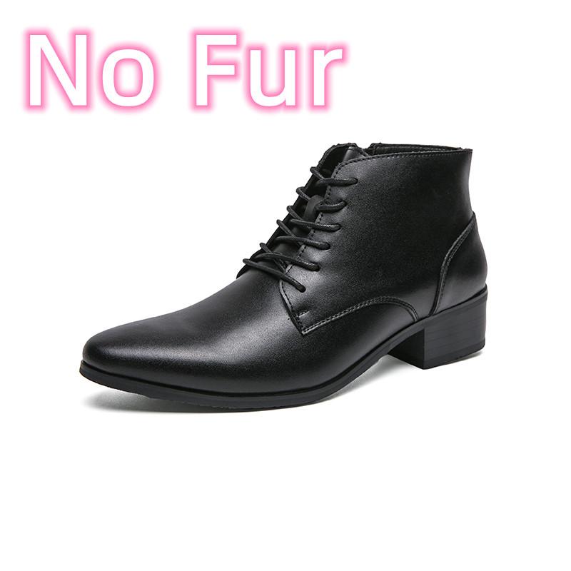 Модные новые мужские ботинки на высоком каблуке, повседневные мужские туфли из натуральной кожи с острым носком, с боковой молнией, мужские ботинки с острым носком, мужская обувь