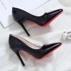 2025 New Women's High Heels Red Sole Pointed Toe Stiletto Heels Classic Style Wedding Dinner Complete Colors Shallow Top Shoes