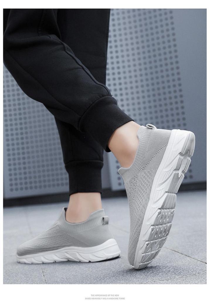 Сетчатые носочные кроссовки Slip-On из Flyknit, унисекс - Дышащая спортивная обувь большого размера