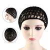 Спящая вязаная крючком сетка для волос снуд ночная повязка тюрбан черные шапочки для парика сетка для волос