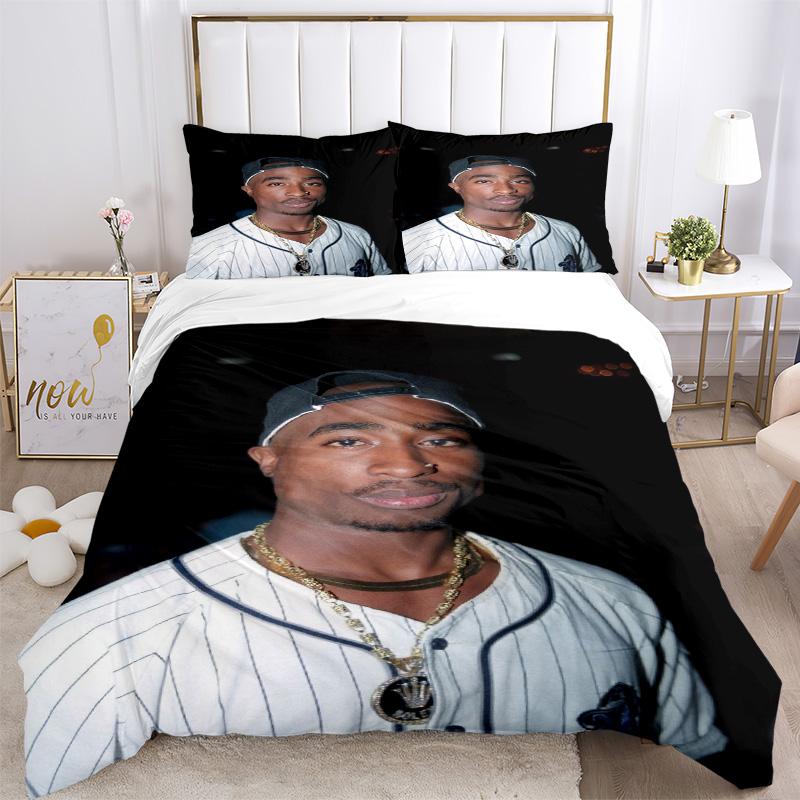 Rapper Fashion Bedding 3 Piece Set Hd Print Duvet Cover Pillowcases For Teens Adult Bedroom Decoration Christmas Gift C9211201