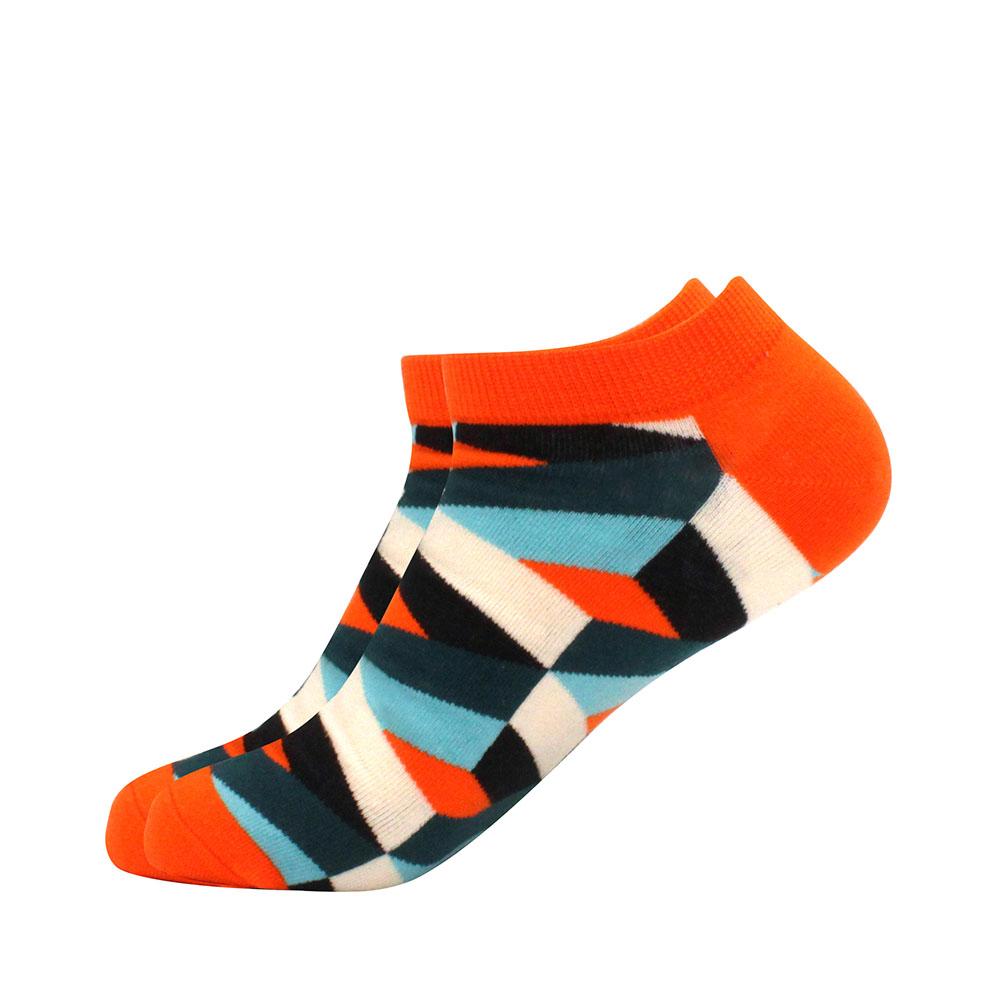 Носки мужские, новейший дизайн, короткие летние носки, качественные деловые, с геометрическим узором, цветные, мужские хлопковые носки