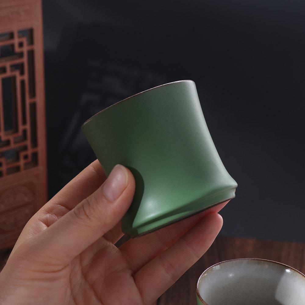 3pcs Simulation Bamboo Joint Tea Cup 90 Ml Teaware Mugs Creative Kung Fu Tea Cup  Tea Room