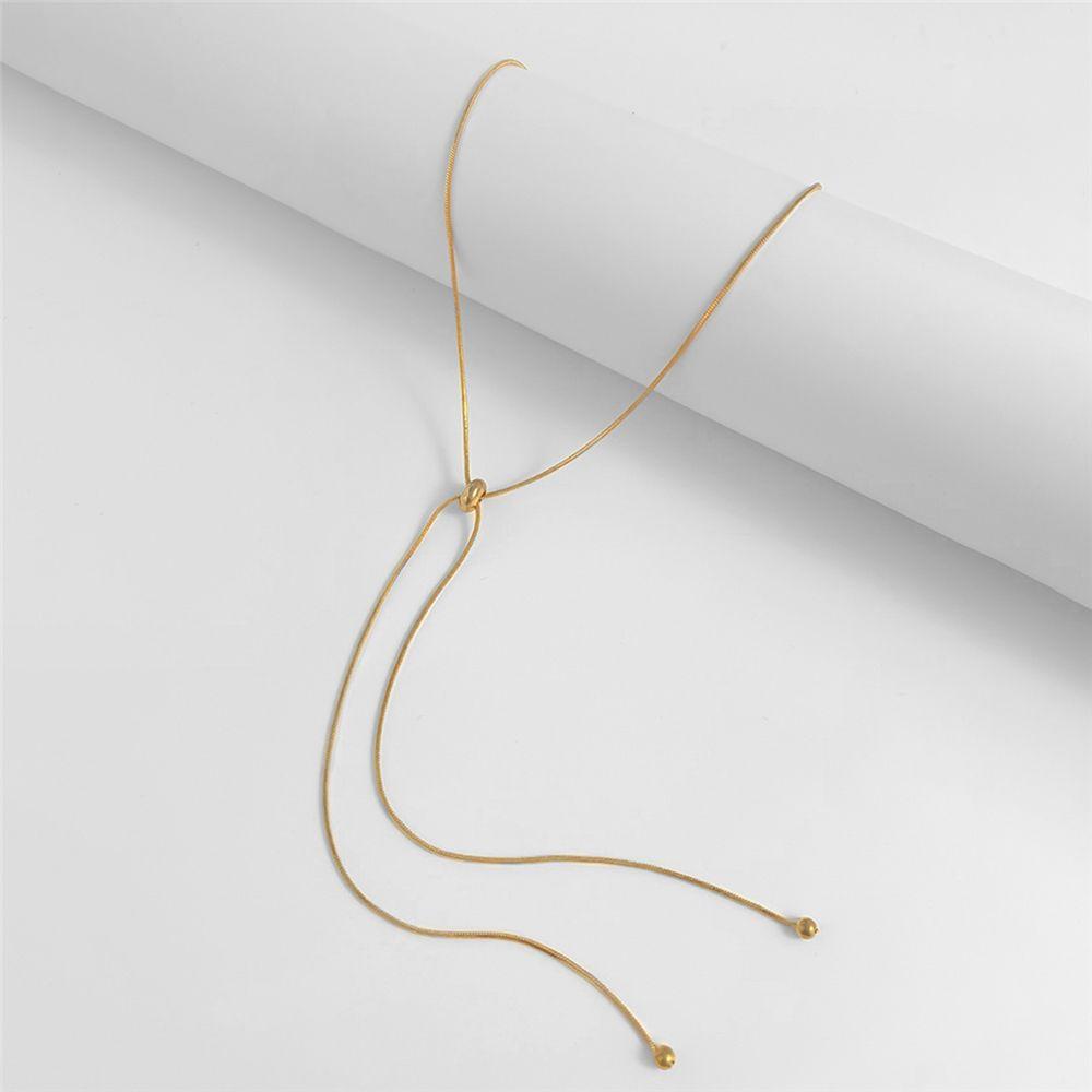 Gifts with Ball Pendant Women Fashion Jewelry Snake Chain Tassel Necklace Fine Link On Neck Choker