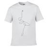 Abstract Ballet Dancer Line Art Illustration shortsleeved Tshirt