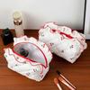 Women Cosmetic Bag Korean Cherry Print Makeup Bag Travel Toiletry Bag Sundry Storage Organzier Handbag for Girls