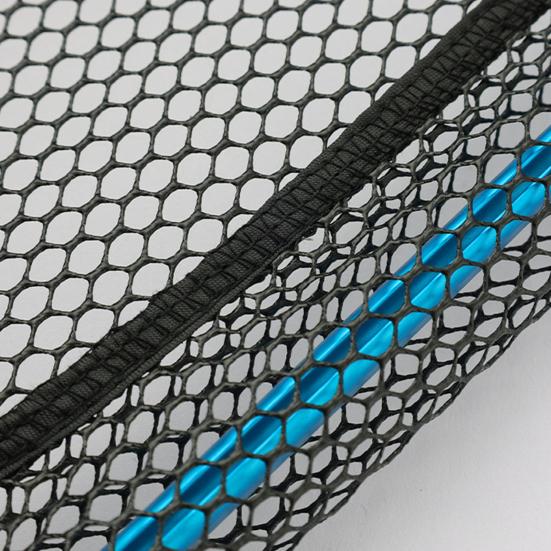 Folding Fishing Net Anti-slip Telescopic Aluminum Handle Fine Mesh Professional Angling Triangle Retractable Fish Landing Net Catcher Fishing Supplies