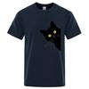 Meow Black Cat Funny Printing Men T-Shirts Breathable Tee Clothes Summer Streetwear Tops Oversized Loose Cotton Short Sleeve T-Shirts Men’s