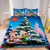 Комплект пододеяльника Микки Счастливого Рождества Мультяшный Постельный Комплект Покрывало Для Детей Подростков Праздничные Подарки Декор Спальни