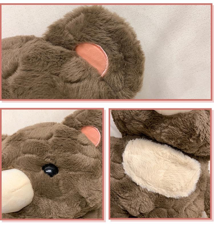 3D Мультяшный Плюшевый Рюкзак Мишка Тедди для Девочек